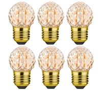 D,G40 LED Edison Bulb 1W E27 Base Replacement Lamp 2200K Ice Diamond Amber Glass Golfball Vintage Light Bulb 110/220V