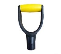D Grip Handle Replacement for Spade Shovel Rake - Ergonomic Plastic Garden Tool Shaft 31mm Fit Digging Snow Scoop Accessory(Yellow-black)