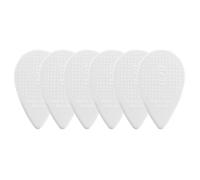 D-Grip Plectrum - Janicek Nylon Picks - Balkan Shape - for Ethno-Folk Instruments Mandolin, Bouzouki, Balalaika - 0.70 mm White - Pack of 6 - with Non-Slip Textured Surface - Made in Czech Republic
