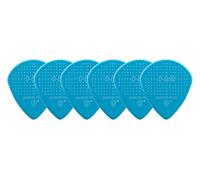 D-Grip Plectrum - Janicek Nylon Picks - Jazz A-small shape - 1.00 mm Sky Blue - Pack of 6 - with non-slip textured surface - made in the Czech Republic