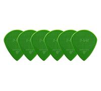 D-Grip Plectrum - Janicek Nylon Picks - Jazz C-large shape - 1.00 mm Green - Pack of 6 - with non-slip textured surface - made in Czech Republic
