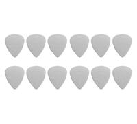 D-Grip Plectrum - Janicek Nylon Picks - Standard 351 Shape - 0.38 mm White - Pack of 12 - with non-slip textured surface - made in Czech Republic