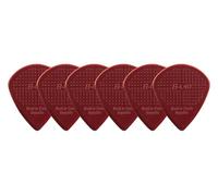 D-Grip plectrum/pick, Jazz B medium shape, 1.40 mm, wine red, 6 pieces