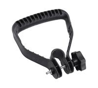 D Grip Shovel Handle - 100g Black Metal Replacement 16x14cm, Ergonomic Snow Round, Universal Manure Shovel Front Grip | Comfortable Replacement Handle for Gardening Lawn Tools