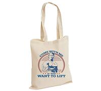 D&H CLOTHING UK Come With Me If You Want To Lift Terminator Arnold Schwarzenegger Gym Workout Top Cotton Tote Bag