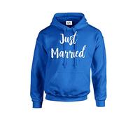 D&H CLOTHING UK Just Married Husband Wife Wifey Hubby Mr Mrs King Queen Couple Matching Pullover Hoodie Unisex Royal