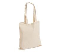 D&H CLOTHING UK Pack of 100 Premium Plain Natural Cotton Shopping Tote Bags Eco Friendly Shoppers Ideal For Printing And Decorating
