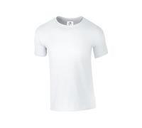 D&H Men’s Plain 100% Cotton Rib Crew Neck Casual Short lot Sleeve T-Shirt Top XS-3XL White