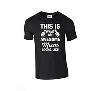 D&H This is What an Awesome Mum Looks Like Mother Motheys Day Mom Gift 4 Colours XS-3XL Tshirt (Awesome.Mum,T-Shirt) Black