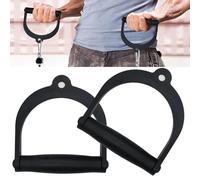 D Handle Cable Attachment, 2-4Pack D-Shaped Nylon Gym Handles For Tricep Extensions, Bicep Curls, Lat Pulldowns & Strength Training(2pcs)