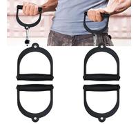 D Handle Cable Attachment, 2-4Pack D-Shaped Nylon Gym Handles For Tricep Extensions, Bicep Curls, Lat Pulldowns & Strength Training(4pcs)