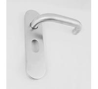 D Handle on Round Backplate 180x45x19mm Oval Profile in Stainless Steel