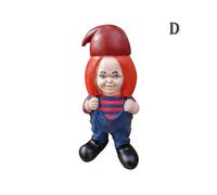 (D) Horror Movie Garden Gnomes Decoration Outdoor Statue Nightmare Michael Myers Jason Zombie Figurines Halloween Scary Killer