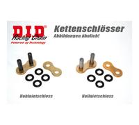 D.I.D. Hollow rivet lock 525 ZVM-X (G&G) - (ZJ) 525 pitch, black-gold