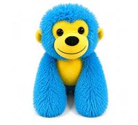 D.I.L 20cm Colourful Monkey Plush Toy Set, Ultra Soft Cuddly Stuffed Animals, Purple Orange Green Blue, Kids Gift (Blue)
