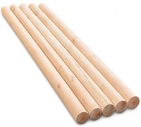 D.I.L Replacement Wooden Handle for Standard Threaded Brooms & Mops | Natural Hardwood, Durable Construction, Commercial Use, Universal Fit, Comfortable Grip