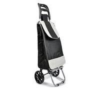 D.I.L© Shopping Cart Large Lightweight Folding Trolleys - 2 Wheel - LARGE CAPACITY 35L (BLACK)