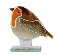 D&J Glassware Fused Glass Robbie Robin