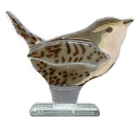 D&J Glassware Fused Glass Wren