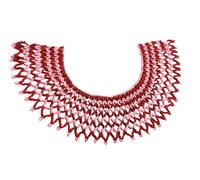 D K Trendspotters Thakorji Gadi Mala 1 Pcs, Pink & Red colour diamonds, Pushtimargi Shringar, Mala Set for Laxmi Ganesh, Devi Maa, Radhe Krishna & All God Idols - Traditional Pooja Jewellery.