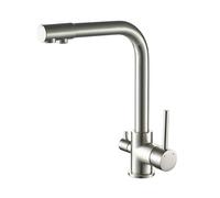 d Kitchen Faucet with Filtered Water Tap Brass Deck Mounted Drinking Mixer Stylish Black Finish and Elegant Design for Modern Kitchens