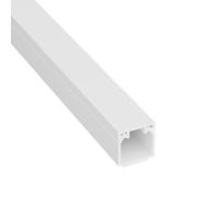 D-Line 16x16mm Cable Trunking, Self-Adhesive, Two-Piece Cable Cover, Paintable - 1x 16mm (W) x 16mm (H) x 1-meter Length - White