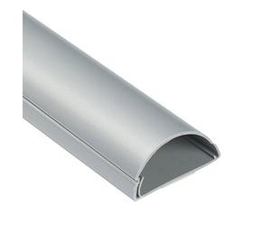 D-Line 1M5025A Maxi Trunking, Decorative TV Cable Tidy, Electrical Wire Cover, Popular Cord Management Solution - 50mm (W) x 25mm (H) - Aluminium-Effect (1-Meter Length)