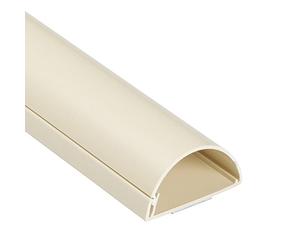 D-Line 1M5025M/EH Maxi Trunking, Decorative TV Cable Tidy, Electrical Wire Cover, Popular Cord Management Solution - 50mm (W) x 25mm (H) - Magnolia (1-Meter Length)