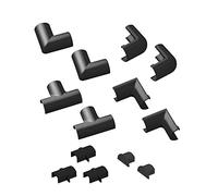 D-Line 20x10mm Black Clip-Over Accessory Multipack - 2X Internal Bend, 2X External Bend, 2X Flat Bend, 2X Equal Tee, 3X Connector, 2X End Cap