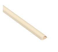 D-Line 20x10mm Cable Trunking 1m, Half Round Profile, Self-Adhesive Wire Cover, Paintable Cable Management - 20mm (W) x 10mm (H) x 1-meter Length - Magnolia