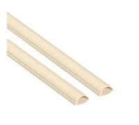 D-Line Micro+ Cable Trunking (2-Meter), Self-Adhesive Cable Covers, Electrical Cable Tidy, Popular Cable Management Solution, 20mm (W) x 10mm (H) - 2 x 1 Meter Lengths - Magnolia