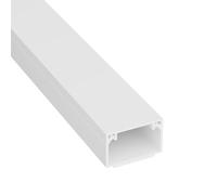 D-Line 25x16mm Cable Trunking, Cable Cover, Paintable, Self-Adhesive Wire Cover, Corner Wire Hider, Cable Management - 25mm (W) x 16mm (H) x 1-meter Length - White