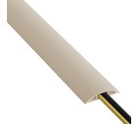 D-Line 30ft Floor Cord Cover, Floor Cable Protector, Extension Cord Cover, Protect Wires & Prevent Cable Trips, Cable Management Solution - Cord Cavity = 0.63" (W) x 0.31" (H) - Beige