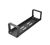 D-Line 604562 Under Desk Cable Management Tray, Cable Basket for Extension Blocks, Self-Adhesive or Screw-fix, Regain Wasted Space & Improve Appearance - Black