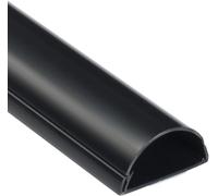D-Line 788.006UK Half Round TV Trunking | Cable Tidy | 50x25mm, Black
