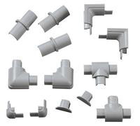 D-Line Aluminium Effect Micro 13 Piece Trunking Kit (D)8mm, (W)16mm