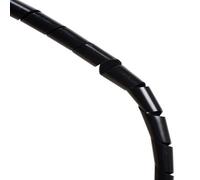D-Line Cable Tidy Spiral Wrap, CTW2.5B, Cable Management Solution to Organise Cables - 2.5 Meter Length, Black