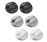 D-Line Cable Tidy Bases 6 Pack - 2x Black, 2x White, 2x Grey