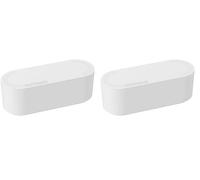 D-Line Cable Tidy Box, Hide & Conceal Extension Blocks, Desk Cable Management Solution, TV Wire Tidy, Made from Electrically Safe ABS Material - 325mm (L) x 125mm (W) 115mm (H) - Small, White