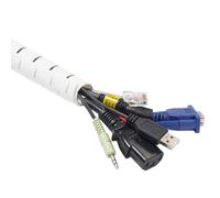 D-Line Cable Tidy - Cable Zipper, White - 2.5m, 25mm dia.
