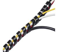 D-Line Cable Tidy Spiral Wrap, CTW2.5B, Cable Management Solution to Organise Cables - 2.5 Meter Length, Black
