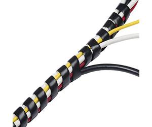 D-Line Cable Tidy Spiral Wrap, CTW2.5B, Cable Management Solution to Organise Cables - 2.5 Meter Length, Black