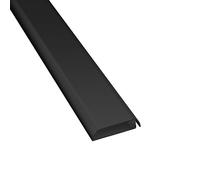 D-Line Cable Trunking, Wire Cover for Wall, TV Cable Tidy, Self-Adhesive, Hinged One-Piece Design - Black, 1 x 60mm (W) x 15mm (H) x 1-meter Length
