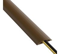 D-Line CC-3/9M Cable Protector, Floor Cord Channel, Wire Cover, Protect Cables & Prevent Trip Hazards - 9 Meter Length, Cavity 17mm (W) x 9mm (H) - Brown