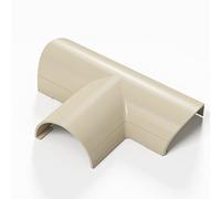 D-Line Clip-Over Mini Equal Tee Magnolia - Use to join 3 lengths of 30x15mm Trunking - 1-Pack