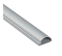 D-Line EU/1D3015A/EH Mini Trunking, Electrical Cable Management Solution, Self-Adhesive Cord Cover - 30mm (W) x 15mm (H) - Aluminium-Effect (1-Meter Length)