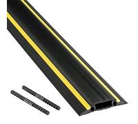 D-Line Floor Cable Protector, FC83H/9M, Medium Duty Cable Cover, Protect Cables & Prevent Trip Hazards - 9 Meter (L) - Cable Cavity 30mm (W) x 10mm (H) - Black & Yellow