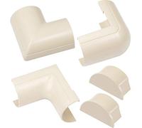 D-Line Maxi Cable Trunking Clip-Over Accessory Multipack, Join Multiple Lengths of 50x25mm Cable Cover, 5 Piece Electrical Trunking Accessory Multipack - Magnolia