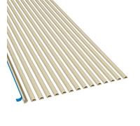 D-Line Micro Cable Trunking 2m 15-Pack, Self-Adhesive Cable Cover, Decorative Half Round Profile, Hinged Click-Lock Lid - 15x 16mm (W) x 8mm (H) x 2-meter Lengths (30-meter total coverage) - Magnolia