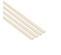 D-Line Micro Cable Trunking 4-Pack, Half Round Cable Cover, Paintable, Self-Adhesive Wire Cover, Speaker Wire Hider, Cable Management - 4x 16mm (W) x 8mm (H) x 1-meter Lengths (4-Meter) - Magnolia